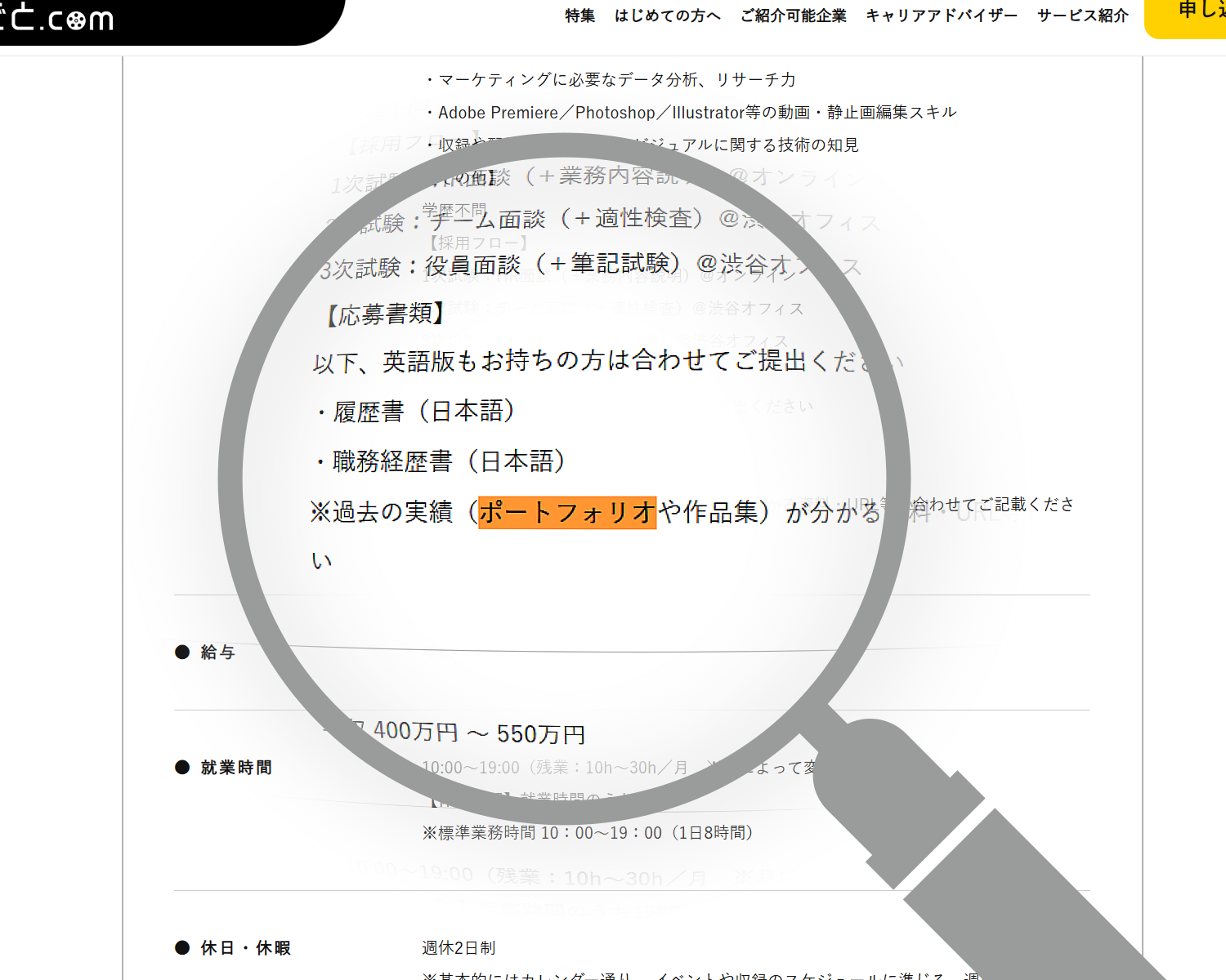 ポートフォリオの準備の重要性