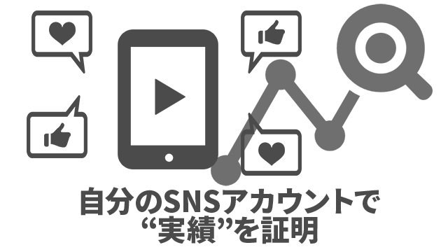 自分のSNSアカウントで“実績”を証明